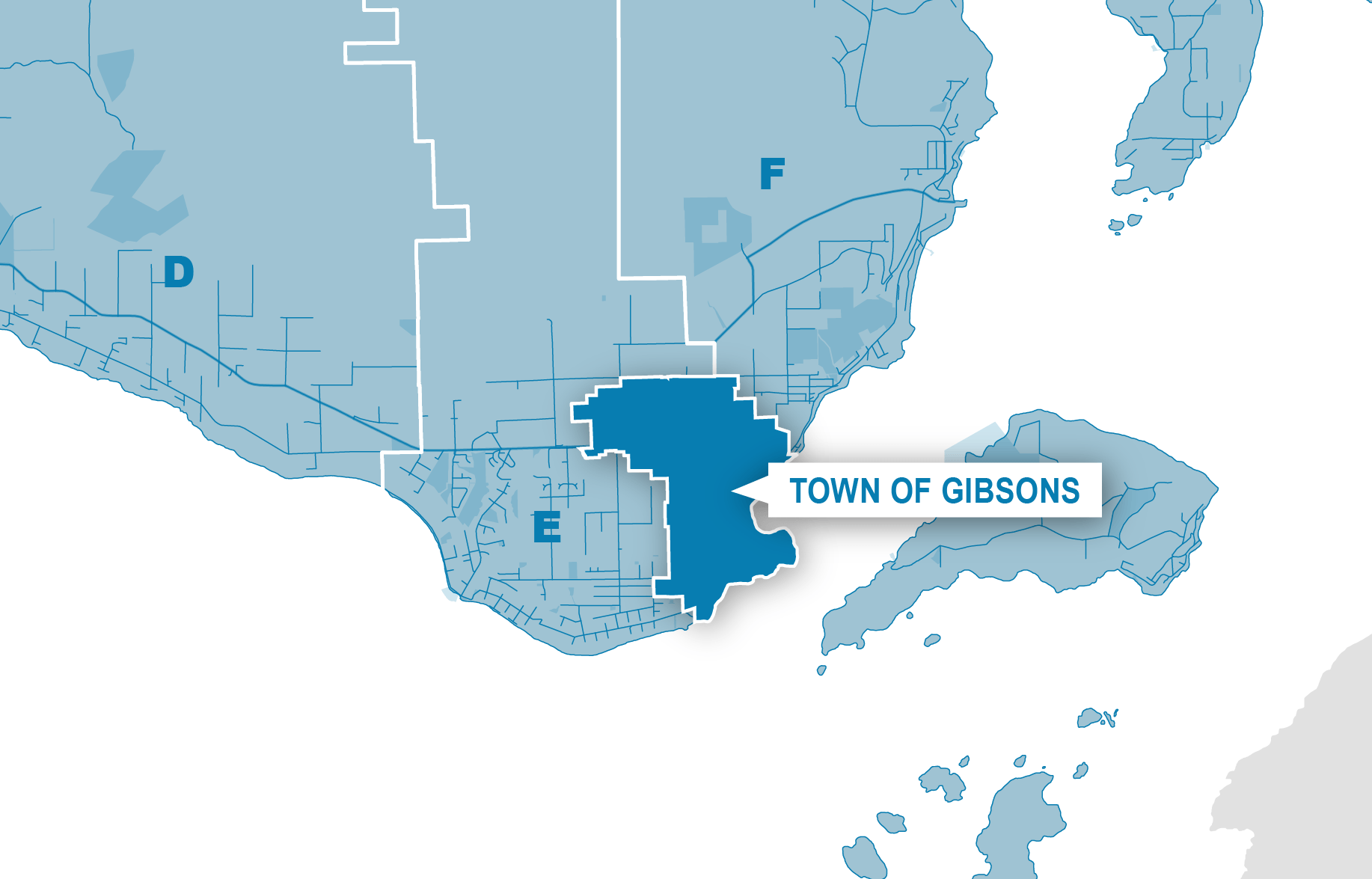 Map of Town of Gibsons