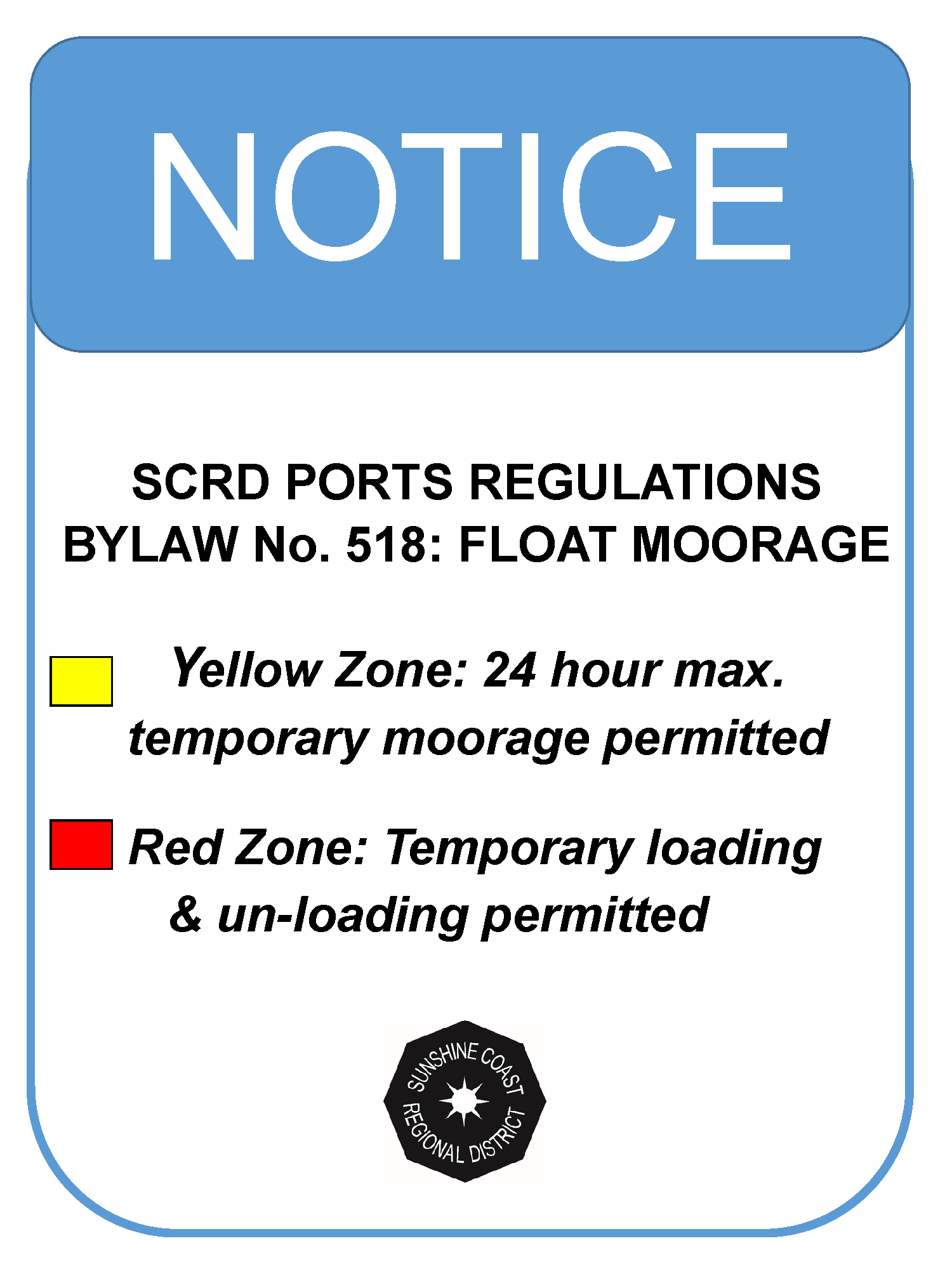 Image of Notice Sign for docks.