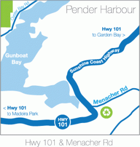 Pender Harbour Recycling Depot Map