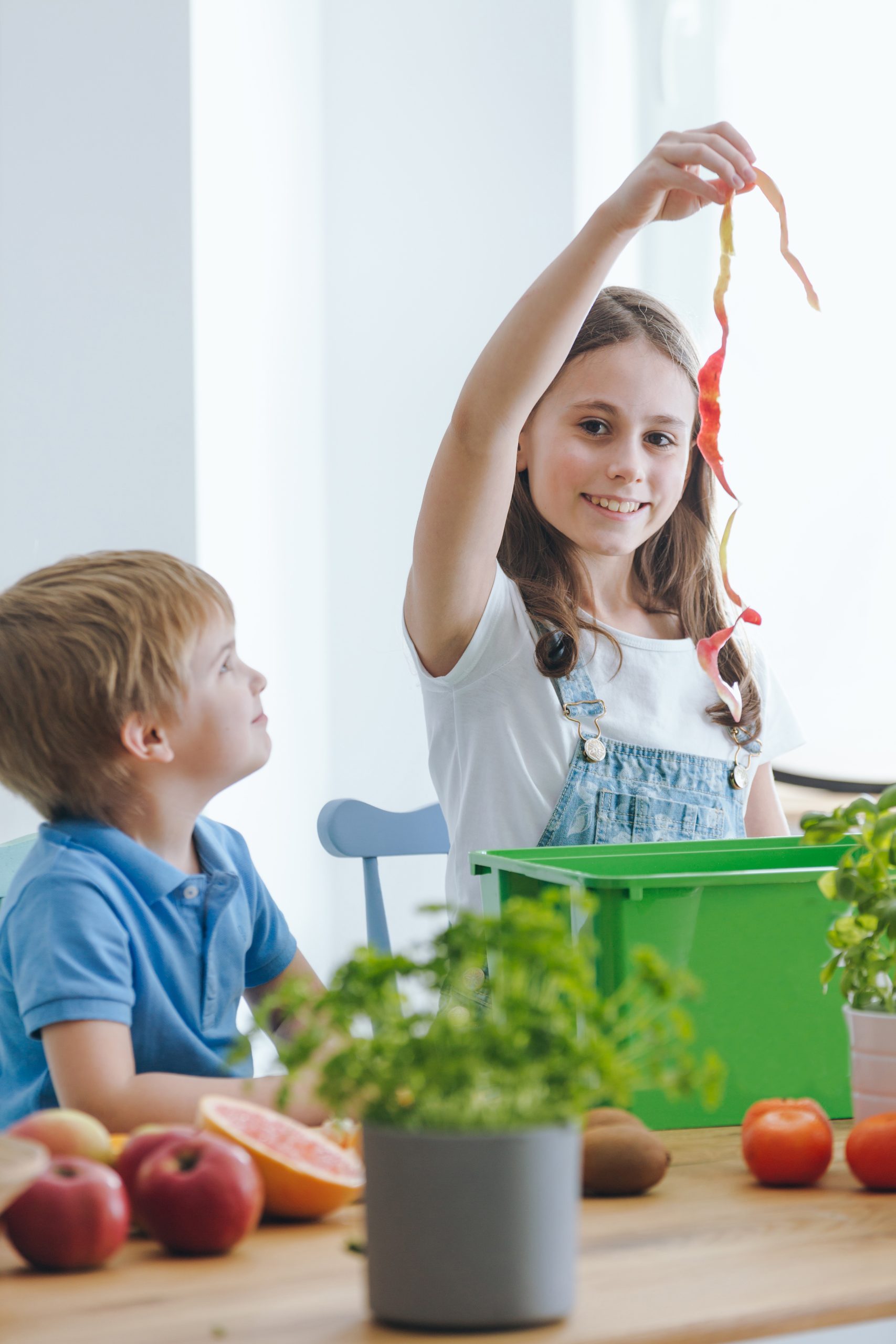 Photo of kids reducing food waste