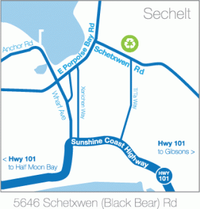 Sechelt Recycling Depot Map