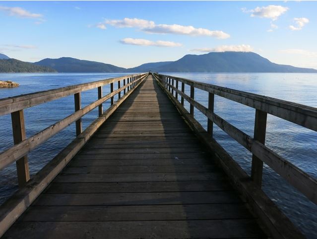 Photo of Westbay dock on Gambier Island.