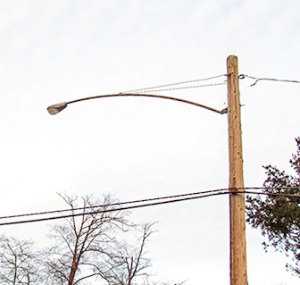 Wooden street light