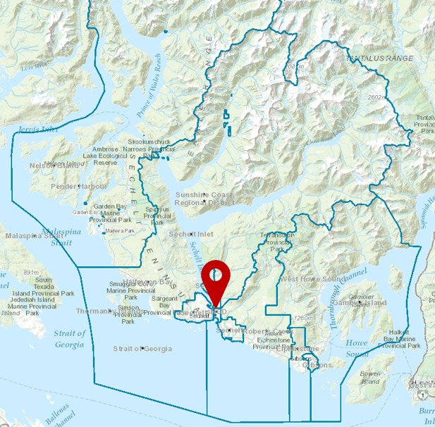 Regional Map with red pin - Property Viewer