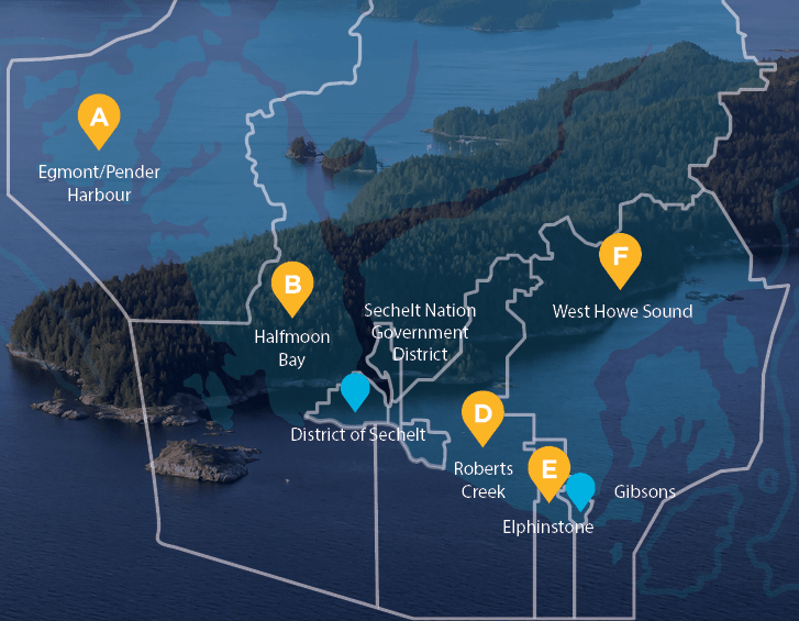 Map of SCRD Region