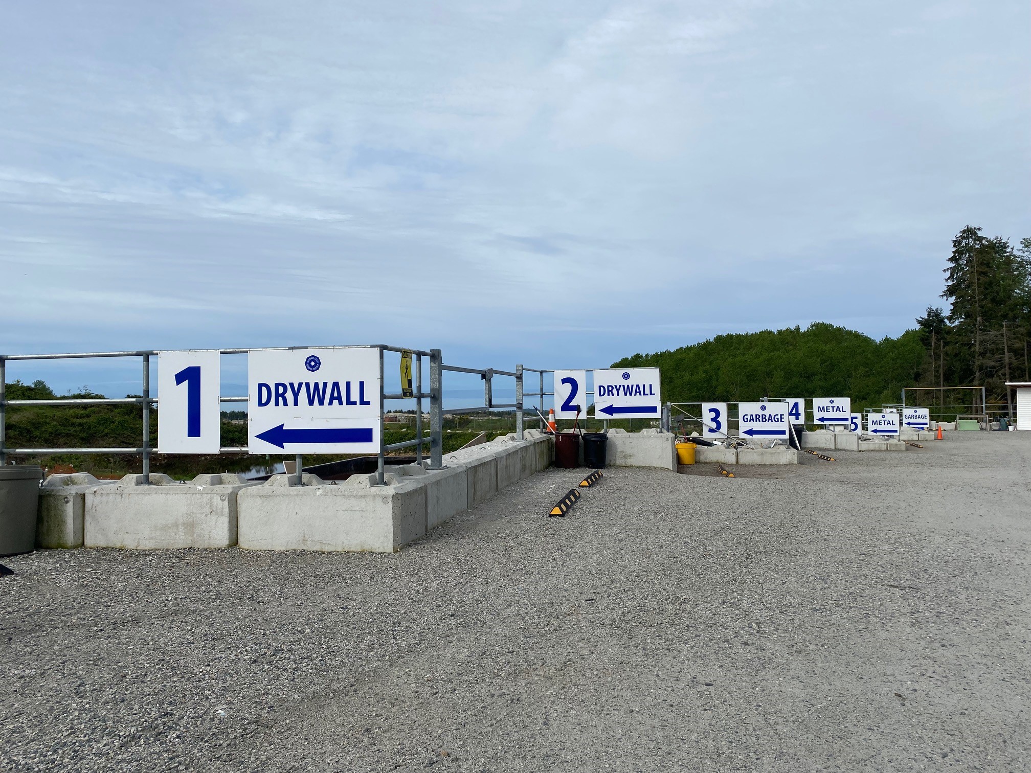 Drop off area at the Sechelt Landfill