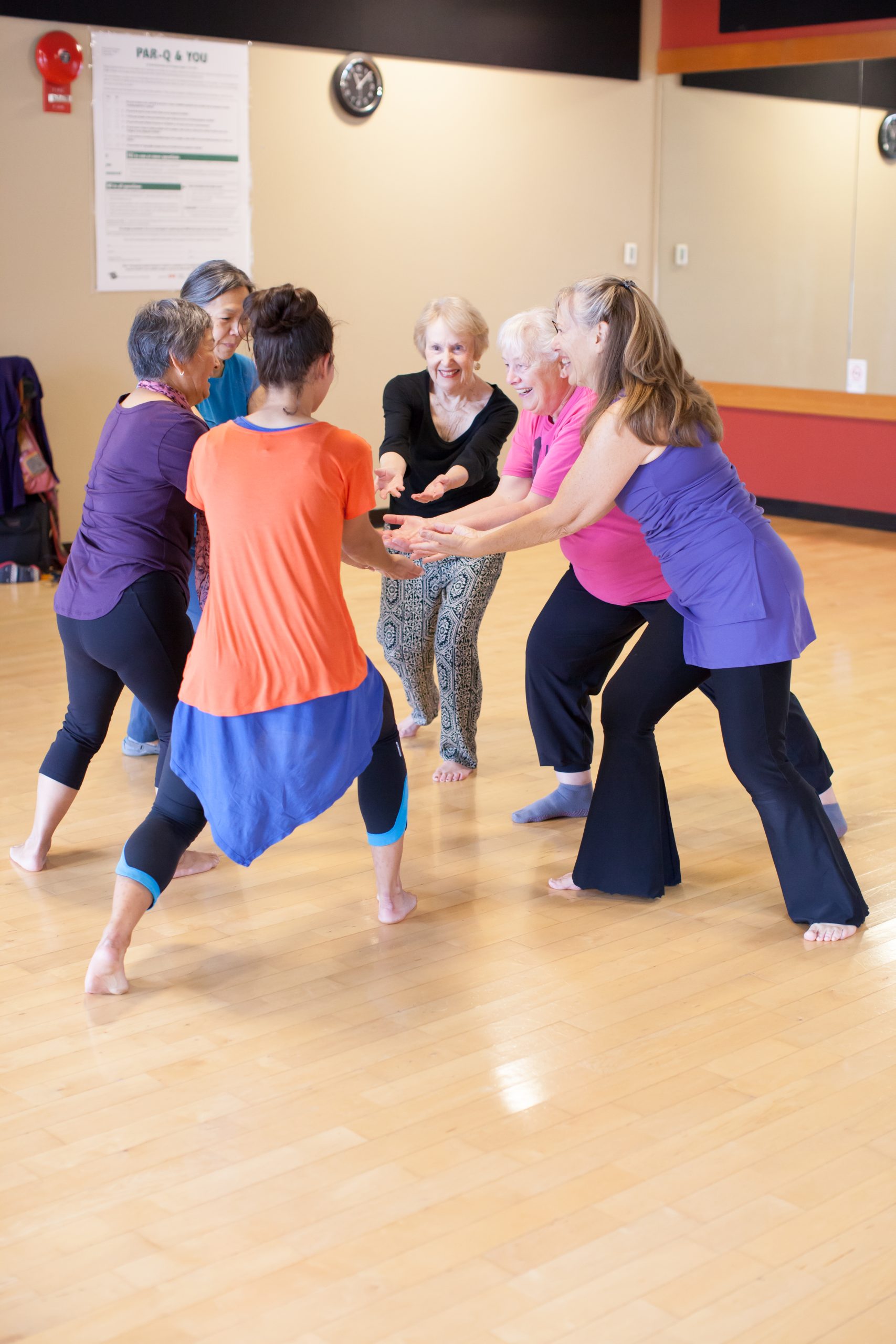 people taking part in a fitness activity