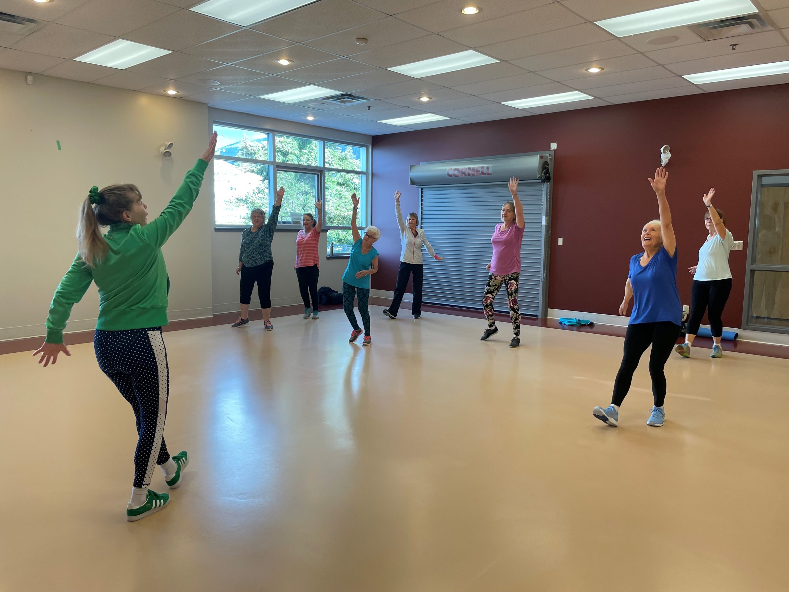 people taking part in a fitness class