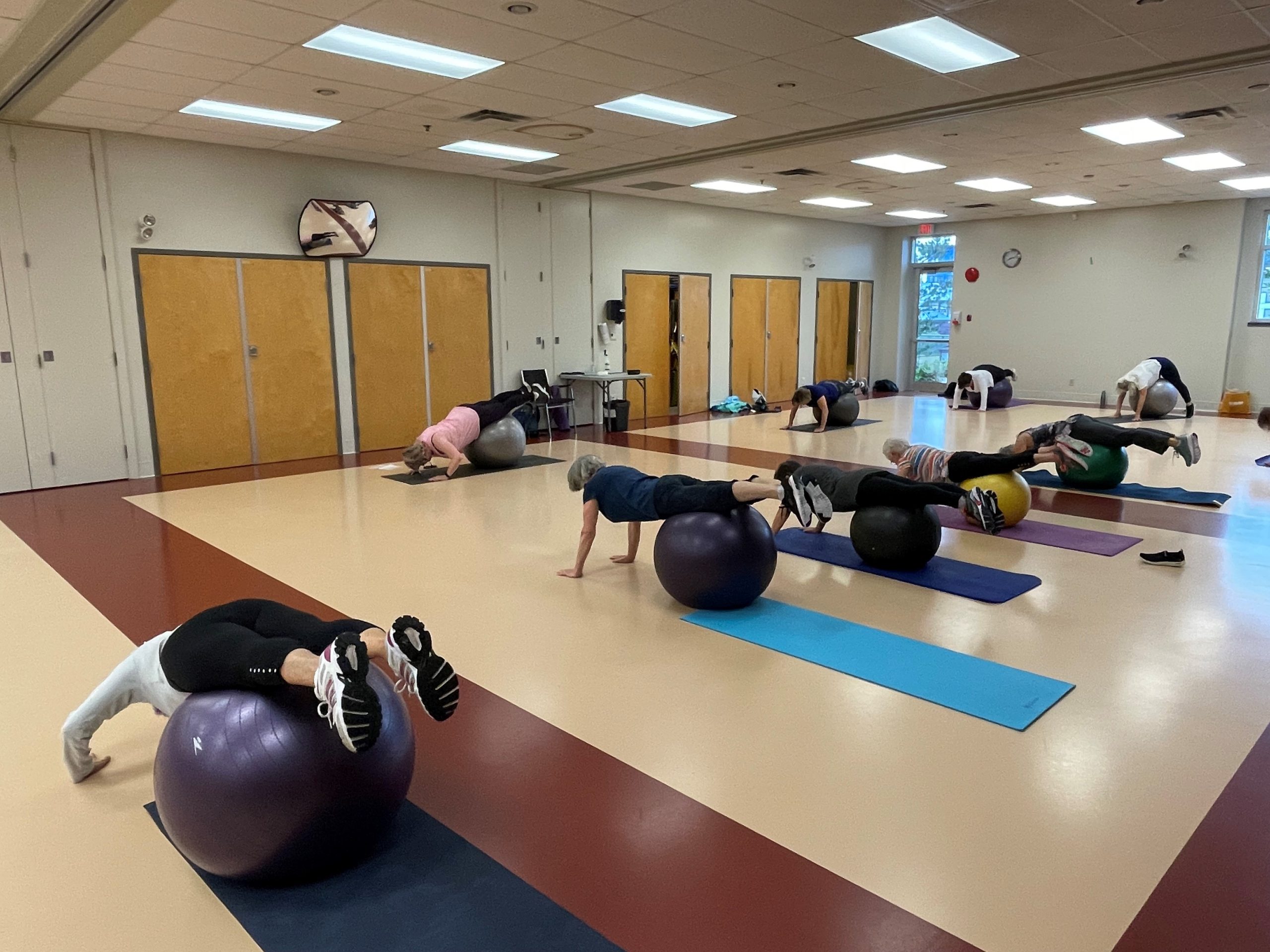 people taking part in a fitness class